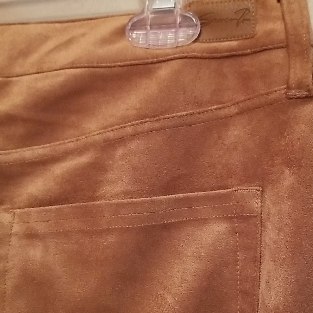 Seven7 tan suede skinny pants - Picture 6 of 8